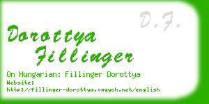 dorottya fillinger business card